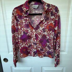 Natalie Rose Retro Button Up Blouse